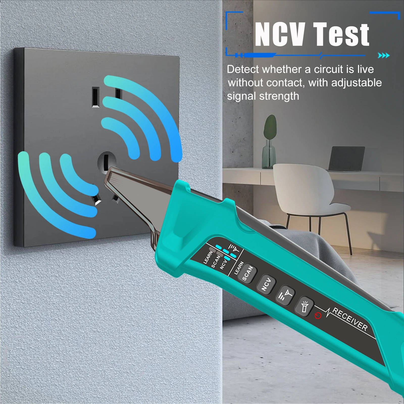 TOOLTOP ET30 GFCI Leitungssuchgerät Steckdosentester EU/US/UK Einstellbare Empfindlichkeit Diagnose von Elektroinstallationen in Wohngebäuden – Detail 9
