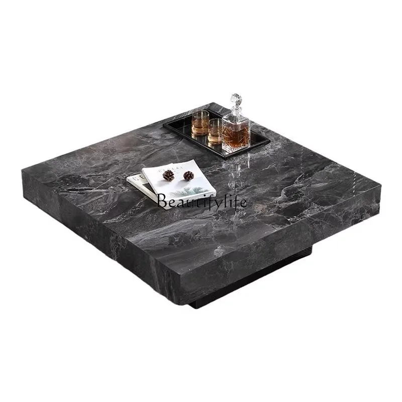 

Italian minimalist rock slab coffee table Modern simple square coffee table