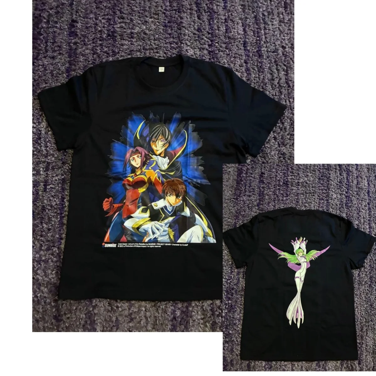 Code Geass Lelouch of The Rebellion Anime Kallen Suzaku CC Graphic T-Shirt Cotton Men Women Streetwear Tee
