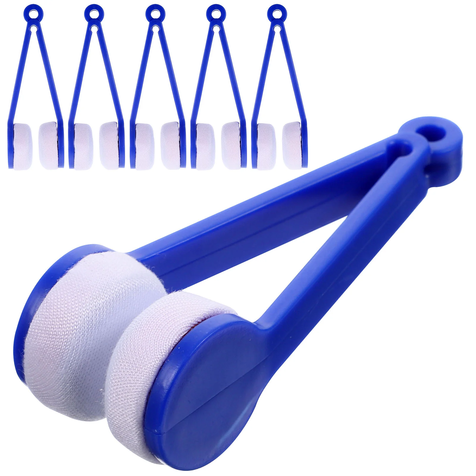 

6 Pcs Microfiber Cleaning Cloth Glasses Cleaner Brush Eyeglass Not Hurt Lens Blue
