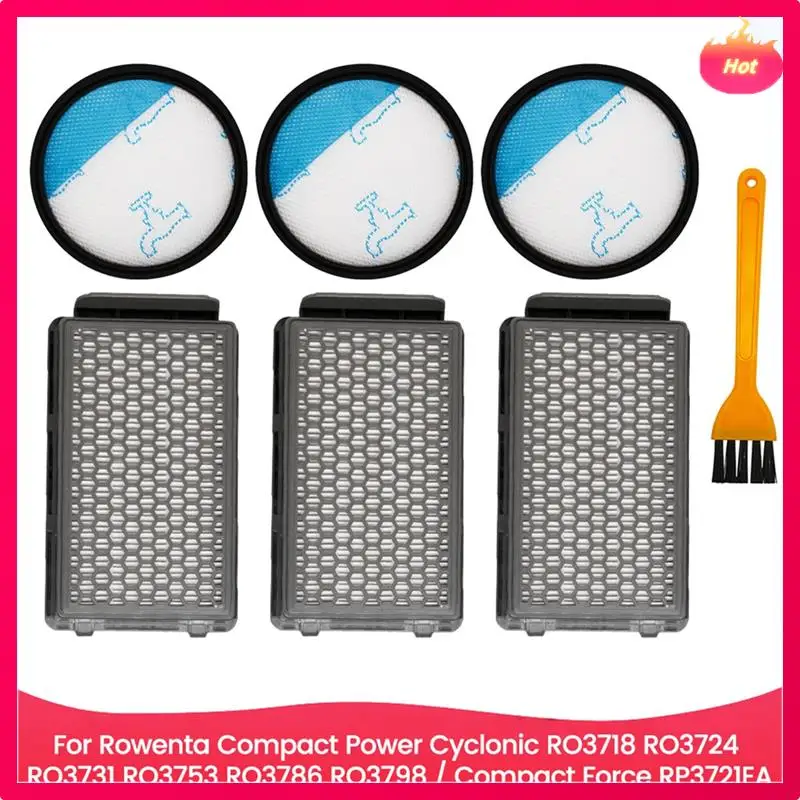 AD-For Rowenta مجموعة مرشح HEPA Staubsauger الطاقة المدمجة RO3715 RO3759 RO3798 RO3799 RP3721EA طقم قطع غيار المكنسة الكهربائية