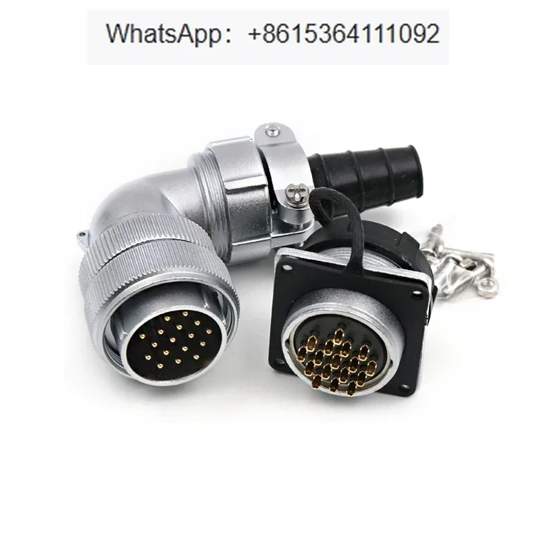 Enchufe de aviación impermeable curvado WF28-2-3-4-7-12-16-17-17-20-24-26 conector de TV central