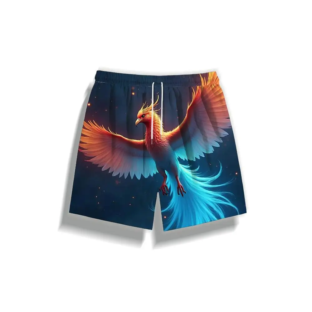 

1pcs Men's Short swim trunks2026 Summer 3D Printed Short sleeve Quick drying Polyester Men trousers Breathable running Pants