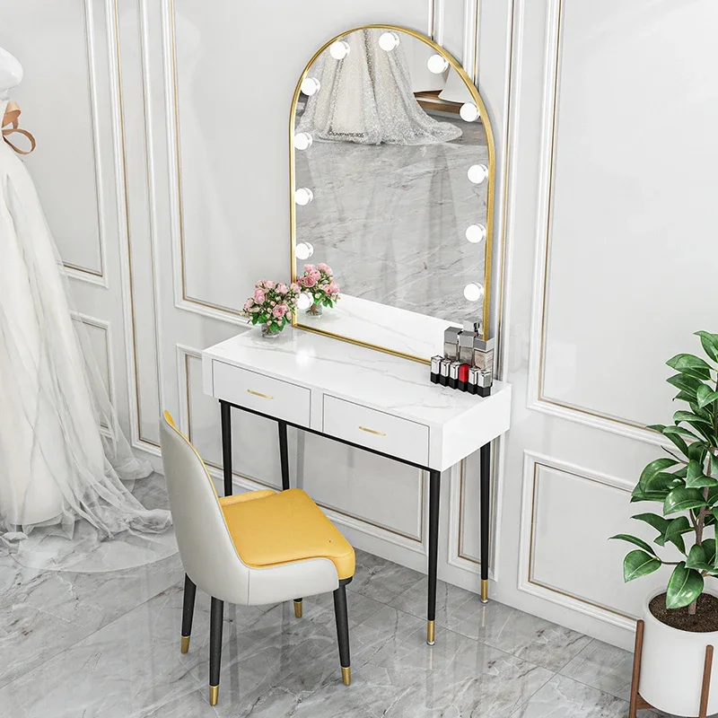 Women Nordic Dressing Table Stand Luxury Modern Makeup Dressers Princess Girls Coiffeuse De Chambre Maquillage House Furniture