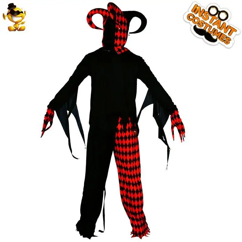 loween-adult-men's-terroristic-film-killing-evil-poker-card-clown-role-plang-par-costume-scary-design-ktv-evening-gown