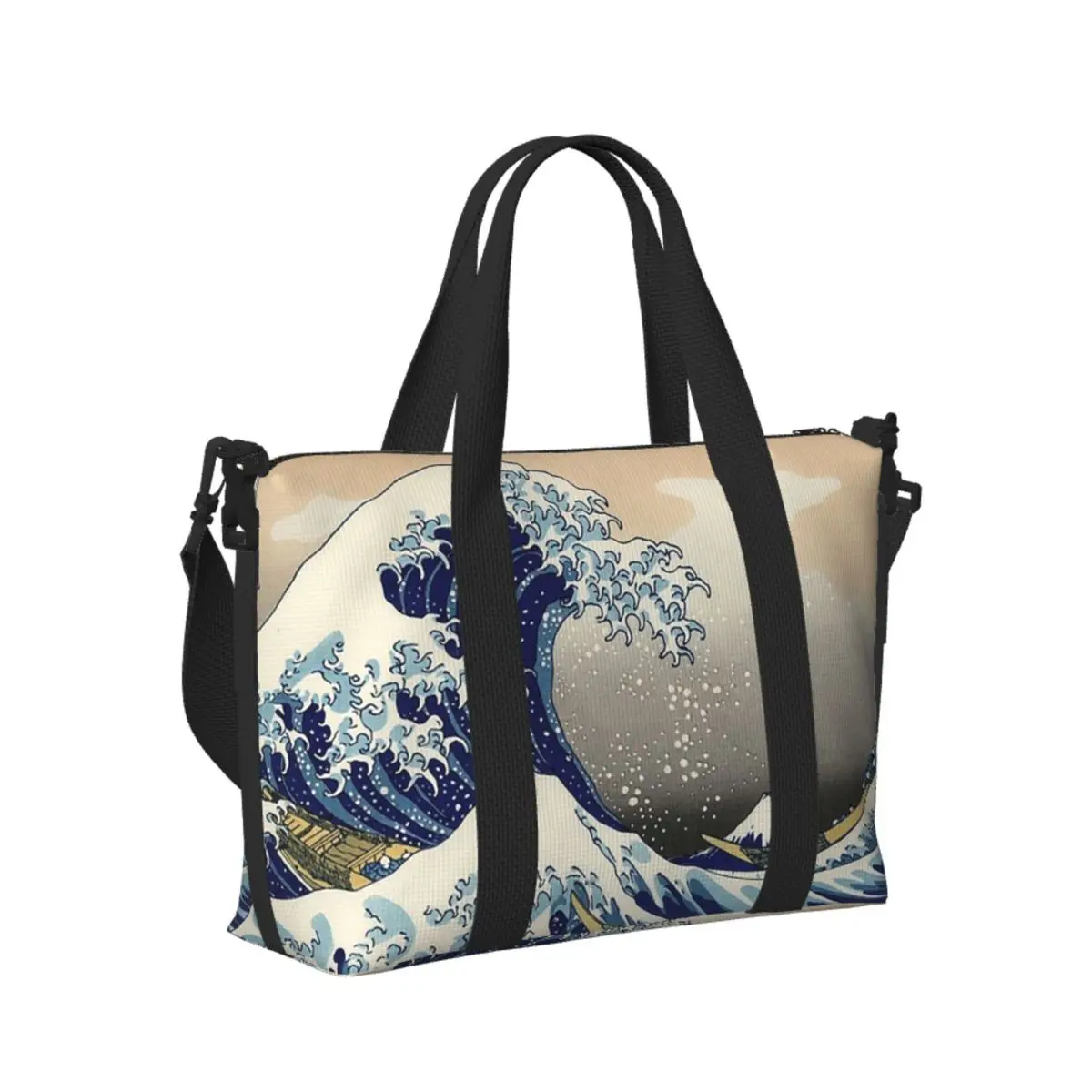 

The Great Wave Off Kanagawa от Katsushika Hokusai Пляжная дорожная сумка-тоут для тренажерного зала, йоги, женская дорожная сумка для покупок