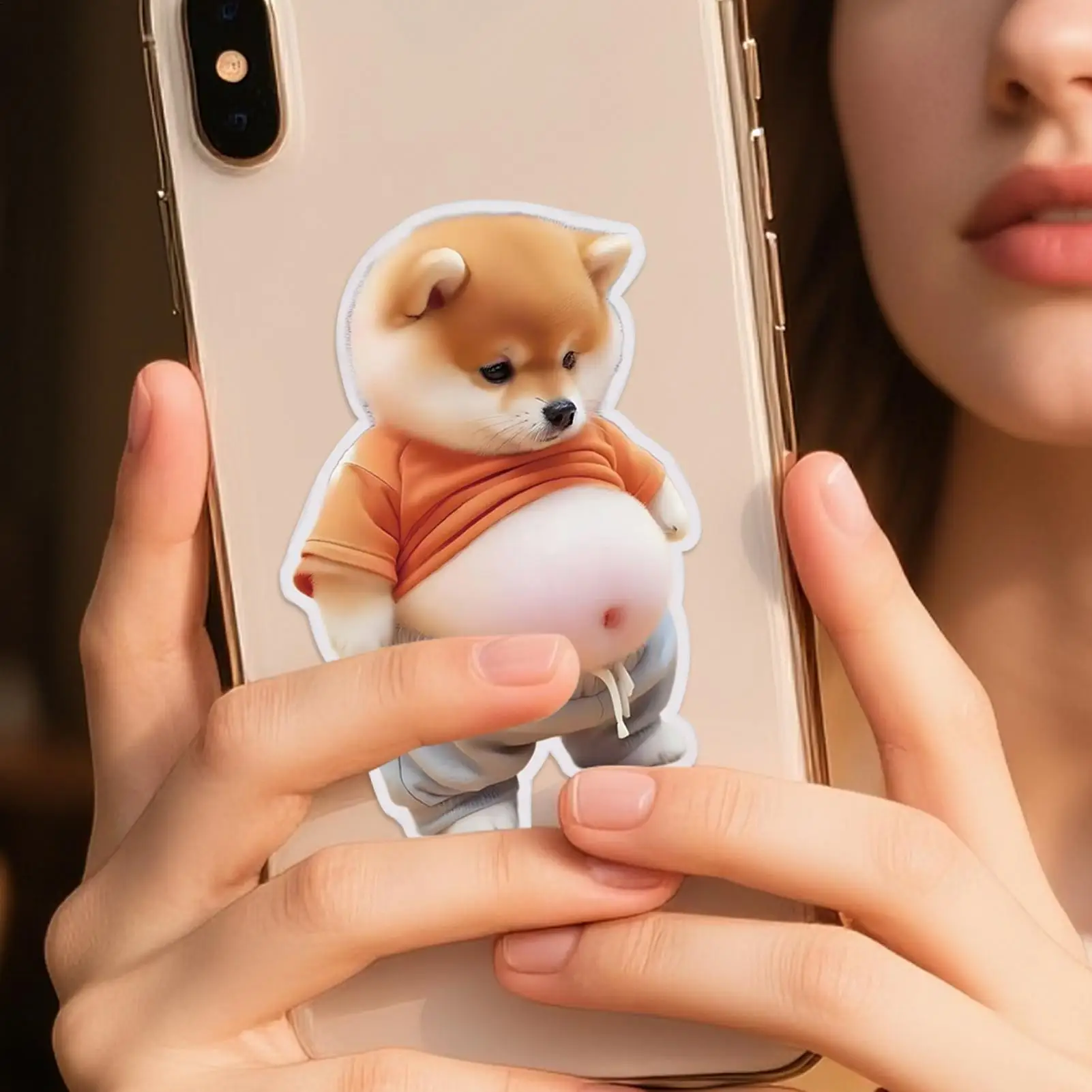 Naklejki 3D do scrapbookingu, pieski z wypukłym brzuchem, upominki na przyjęcia, naklejki dekoracyjne dla dzieci, dziewcząt, nastolatków, dorosłych, upominki na przyjęcia, na telefon