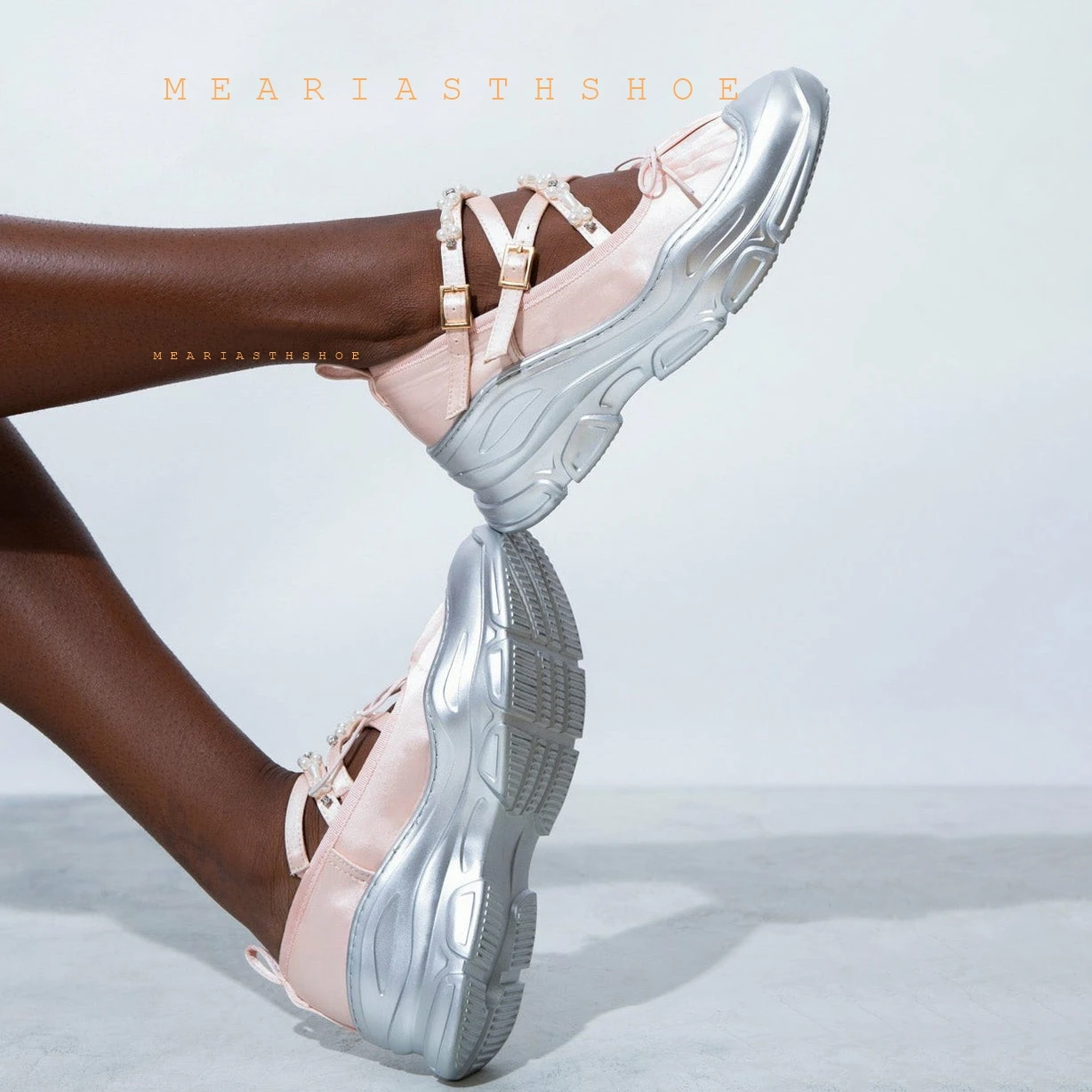 2025 spring and autumn women's low heels Korean style pearl chain party and work wear mary jane flats Ladies' casual boat shoes