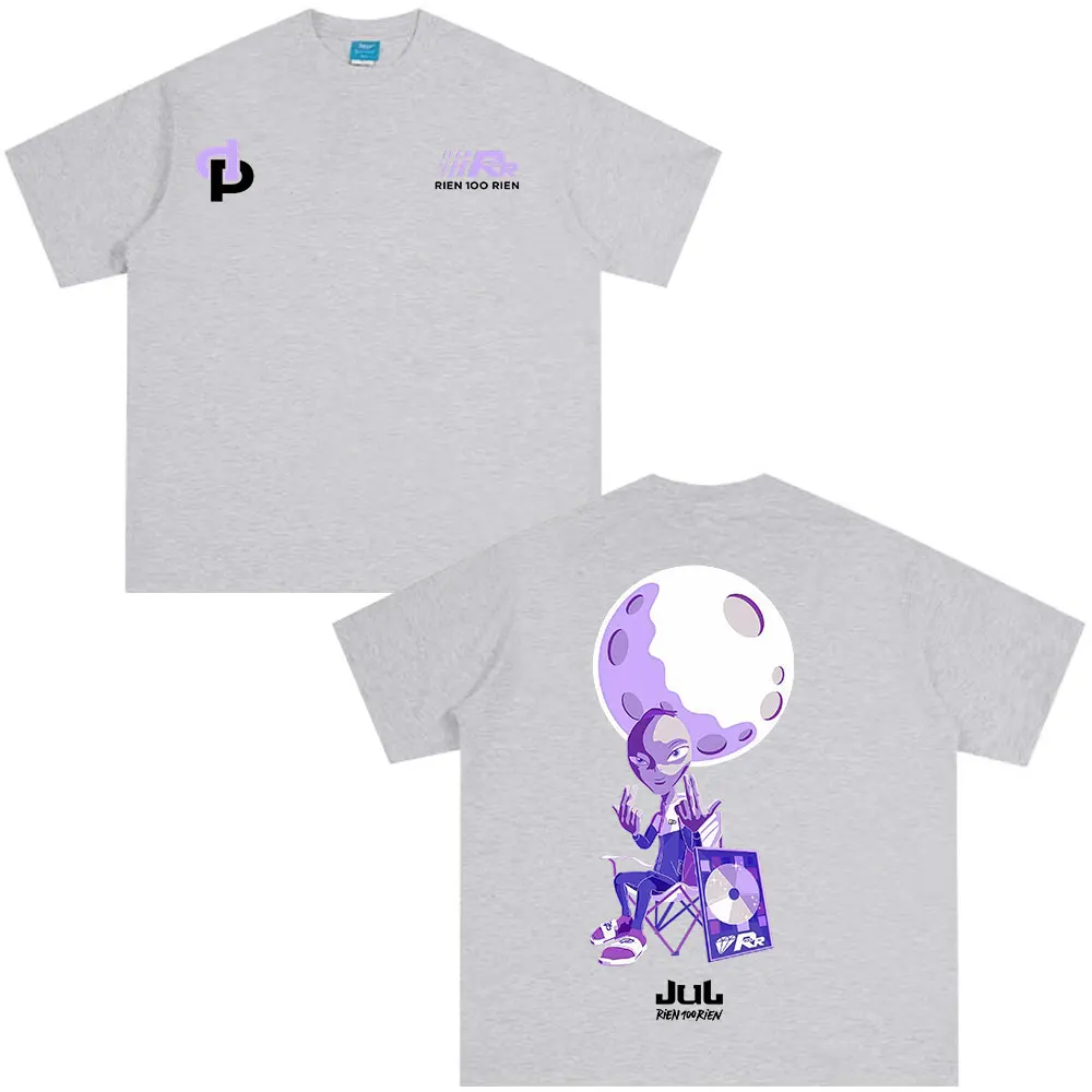 فرنسا مغني الراب يوليو رين 100 رين ألبوم ميرش تي شيرت الرجال النساء الملابس موضة الهيب هوب تي شيرت عادية القطن قصير الأكمام التي شيرت #5