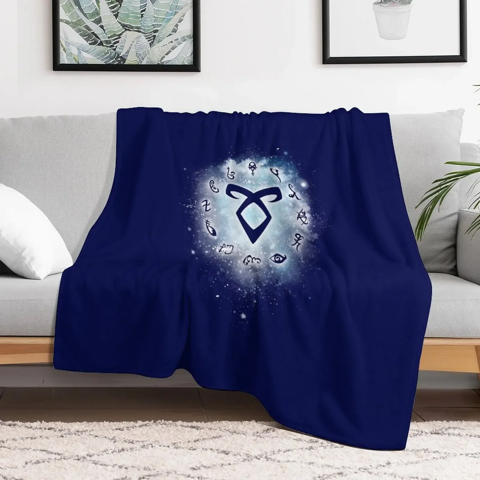 The Shadow Runes Throw Blanket Loose Moving Plush Luxury Blankets