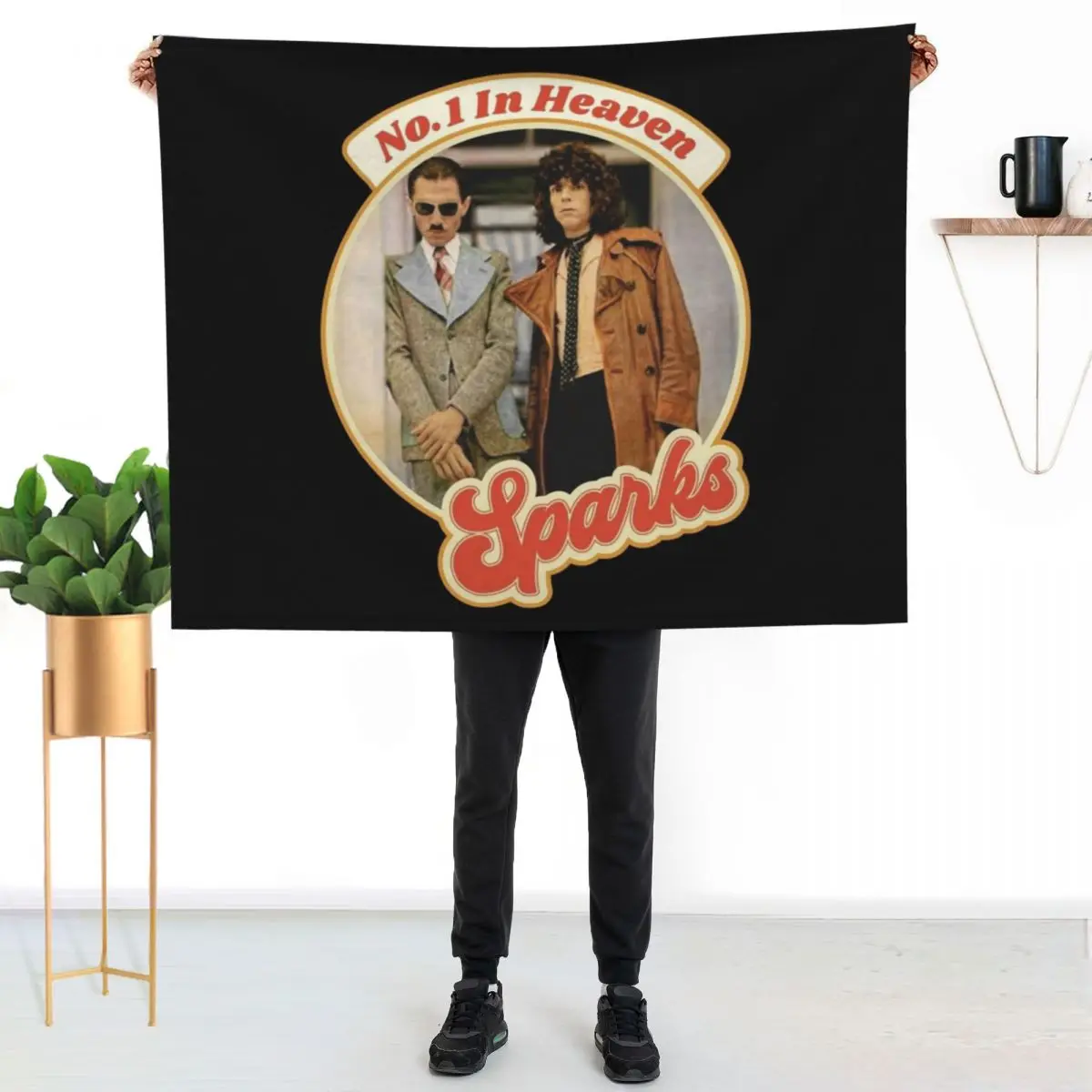 Retro Retro Sparks Band Heaven Tribute Halloween Throw Blanket Plaid Kid'S Camping Bed linens Thin Blankets