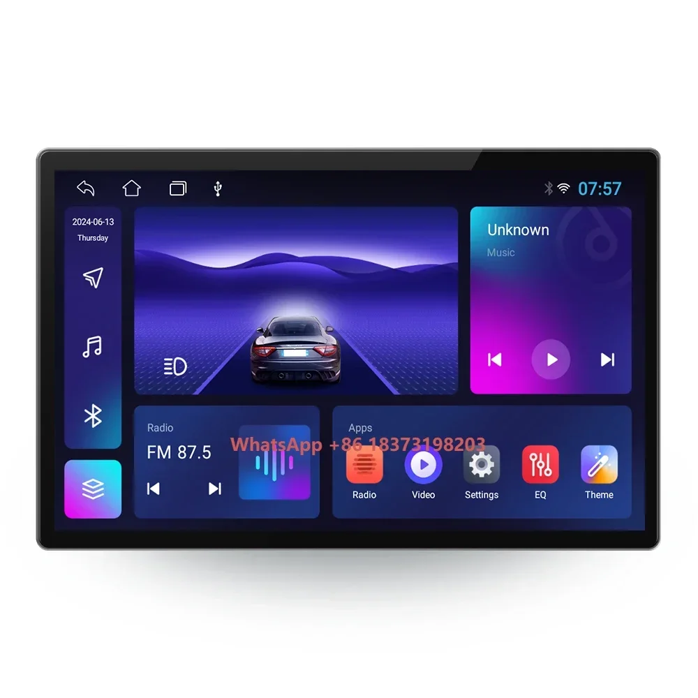 

13.1" Universal Car Stereo QLED Touch Screen 8-core Car DVD Player 2Din Carplay Android Auto GPS Navigator Car Multimedia Player