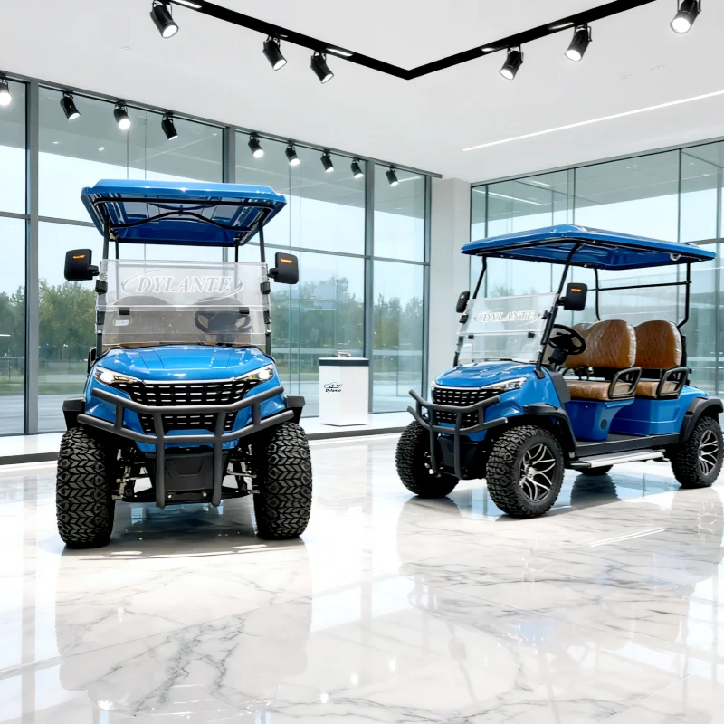 

Street Legal New Lifted 60V Electric Golf Carts 4 Seats White off Road Golf Scooter 4 Wheel Lithium 2 Seat Solar Golf Cart