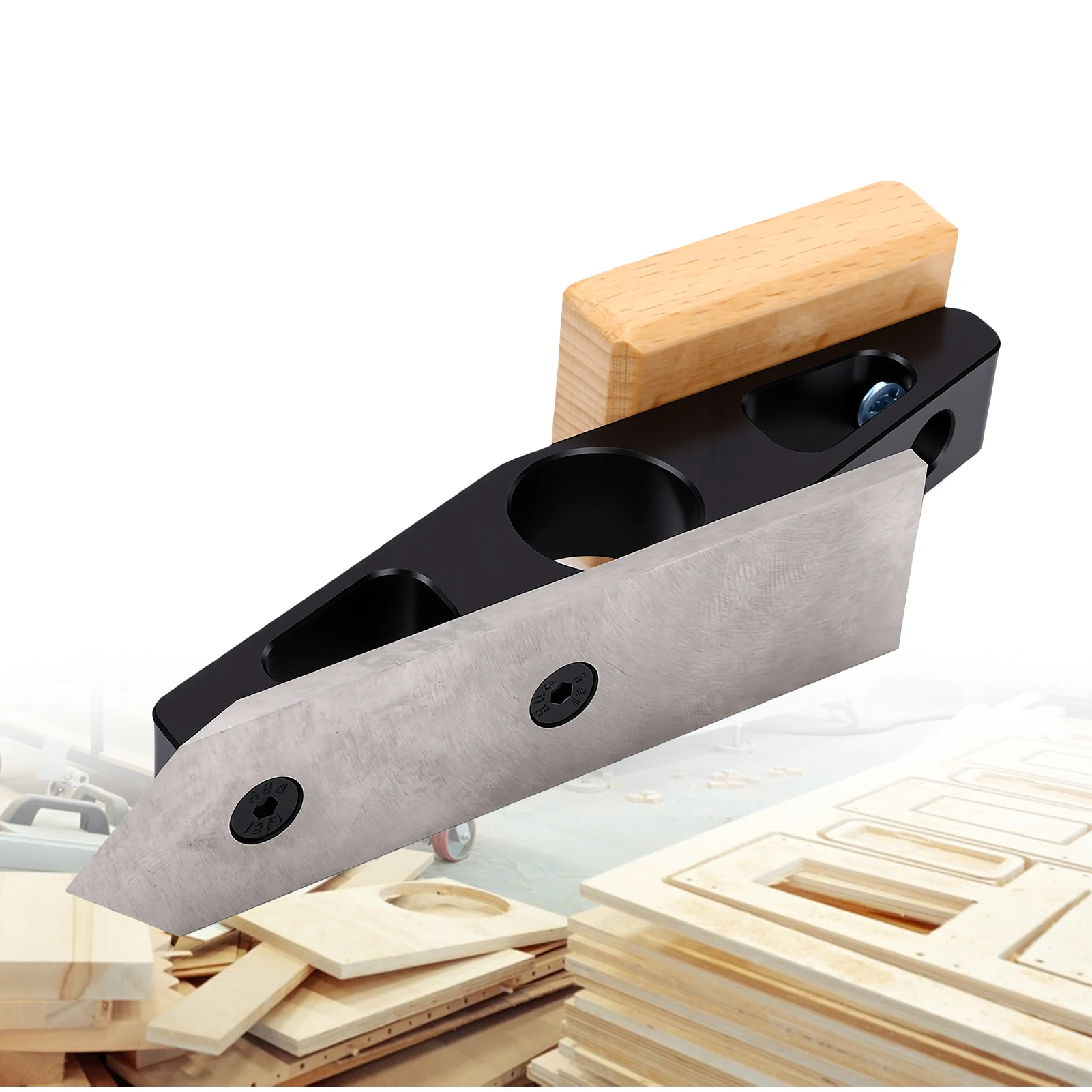 Chisel Plane Alloy Steel Point Blade Maple Handle Compact Edges Trimming Tool for Deburring Chamfering Edges Trimming Tool
