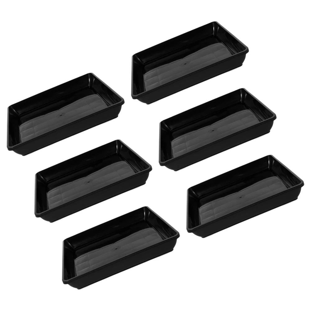 

6pcs Plastic Square Plant Saucer Tray Durable Flower Pot Bottom Water Catcher For Succulents Garden Decor Drainage Base