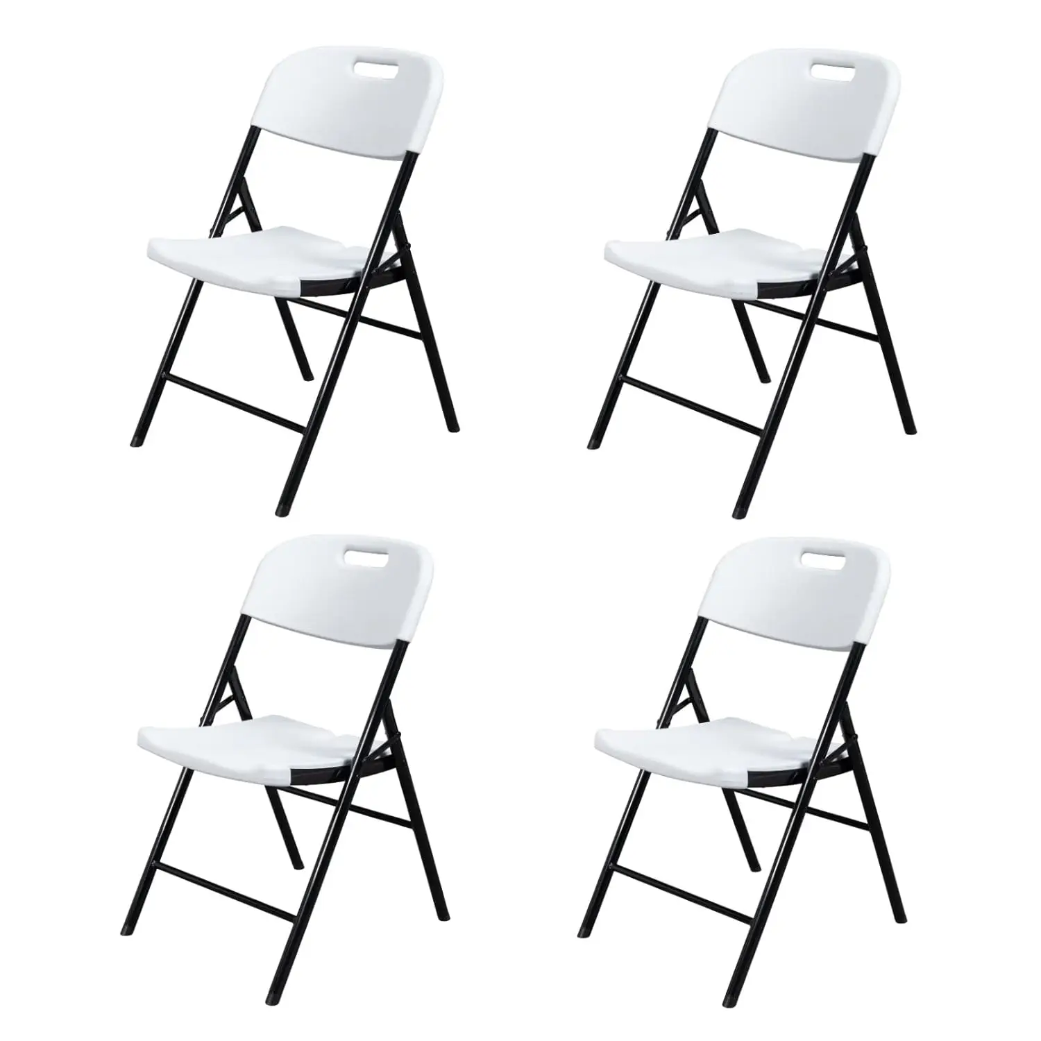 

4Pcs Folding Chairs, 2-Tier Molded Heavy Duty Outdoor Plastics Folding Chairs, Easy to Fold & Store Suitable for, Customized