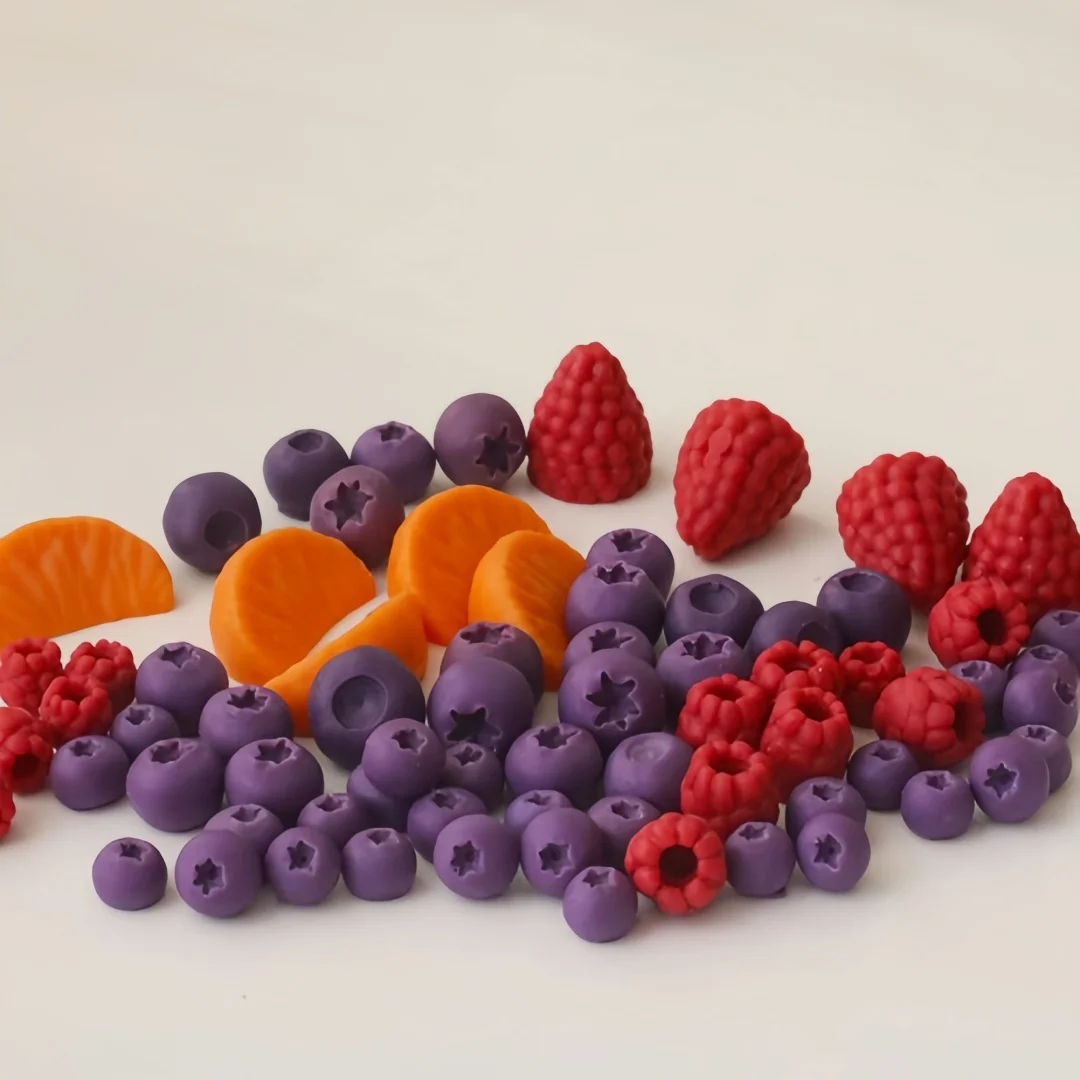 

Blueberry Raspberry Strawberry Orange Candle Silicone Mold DIY Creative Fruit Scented Gypsum Desktop Decoration Mould