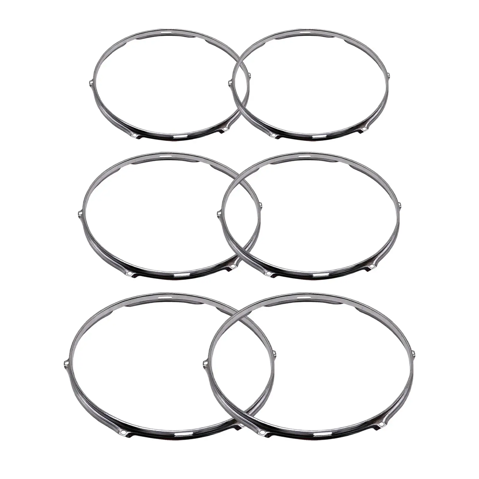 Aro de Tambor de 6 Orificios, Aro de Tambor de Acero, Pieza de Percusión, Anillos de Tambor para Kits de Instrumentos Musicales