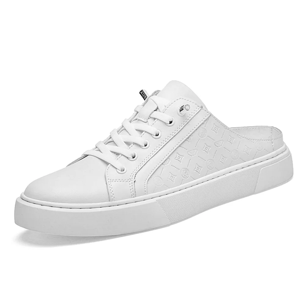 2026 Genuine Leather Men's Shoes Thick Base Casual Shoes Handmade Korean Style Small White Shoes Men's