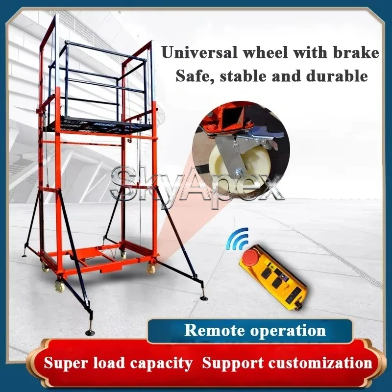 Mobile Lifting Scaffold Platform Foldable Elevated Work Stand For Construction Interior Decoration High Altitude Maintenance