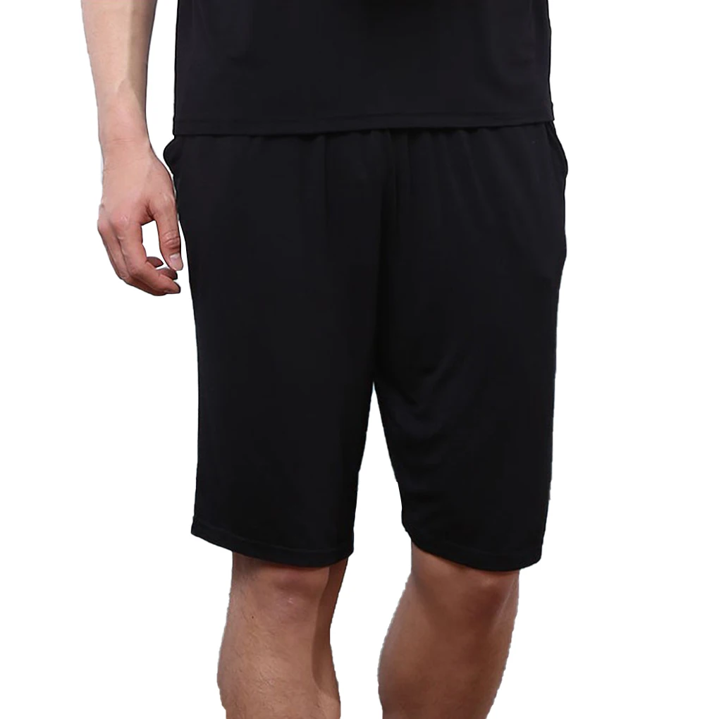 Summer Male Pyjamas Bottoms Shorts Home Hotel Casual Short Pants Comfortable Soft Adjustable Trousers Men XXXL