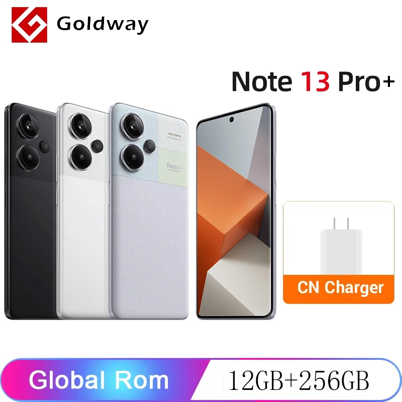 Xiaomi Redmi Note 13 Pro+ Plus Global ROM Cellphone Dimensity 7200-Ultra 1.5K 120Hz Display 200MP OIS Camera 120W Fast Charging