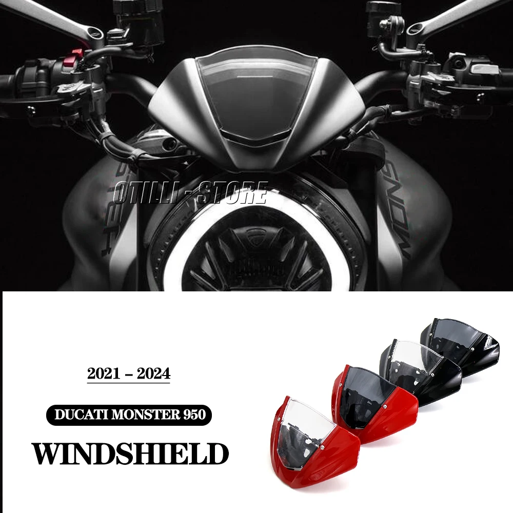 2021-2024 2023 Monster 937 Accessories Motorcycle Windshield Wind Screen Shield Deflector Protector Cover For Ducati MONSTER 950