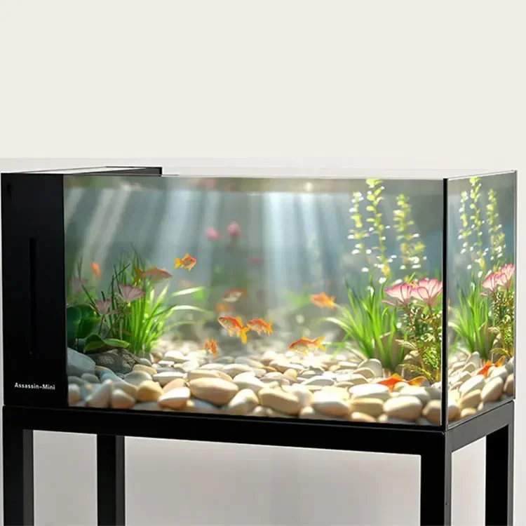 Customized Aquarium 8mm Glass Thickness Aquarium Landscape Desktop Fish Tank Without Base Cabinets