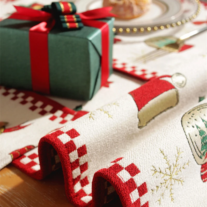 Christmas Table Runner Table Flag Christmas Decoration Home Table Setting Dining Vintage Wedding Family Party Christmas Placemat