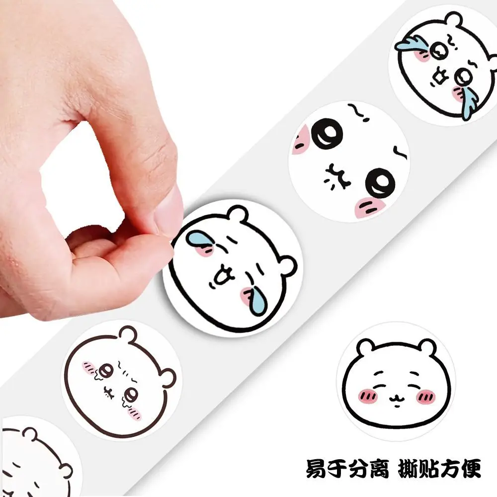 New K-POP Chiikawa Kii Head Stickers Roll Stickers Cartoon Party Decoration Dessert Sealing Stickers Birthday Gifts 2026 view 4