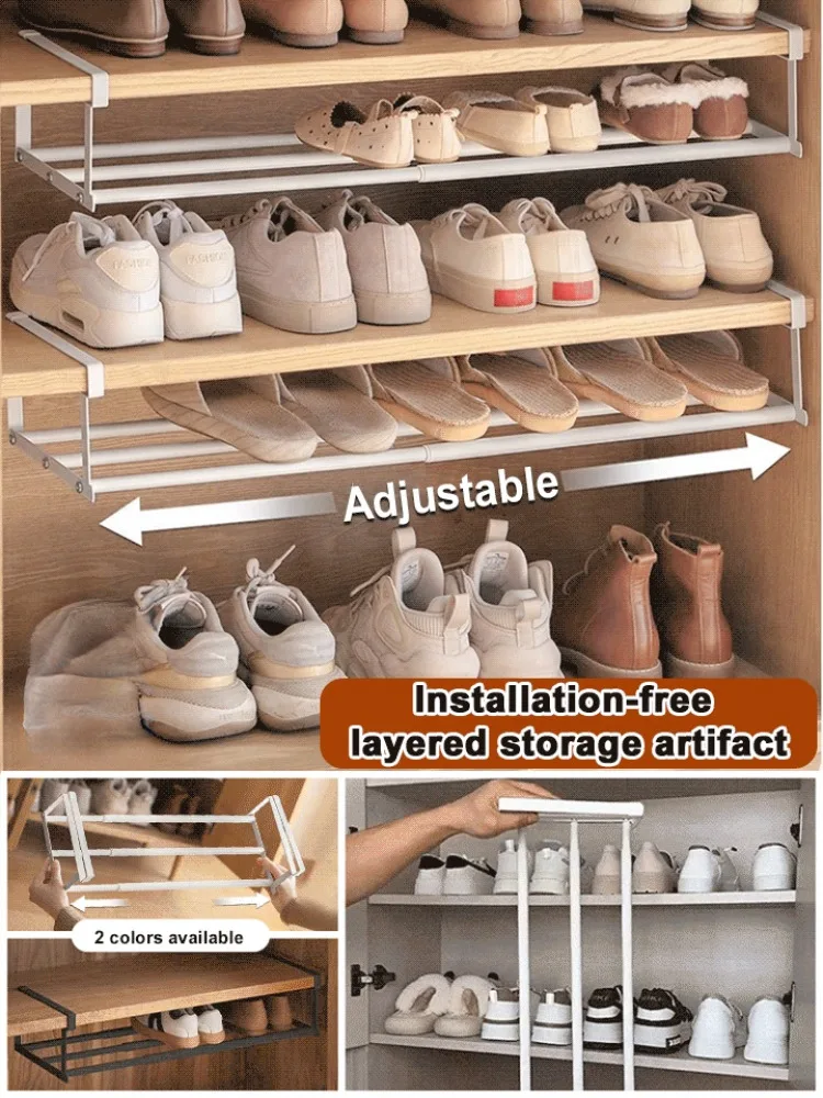 

Компактный выдвижной шкаф для обуви, полка для обуви, подвесная полка для обуви с свободным отделением