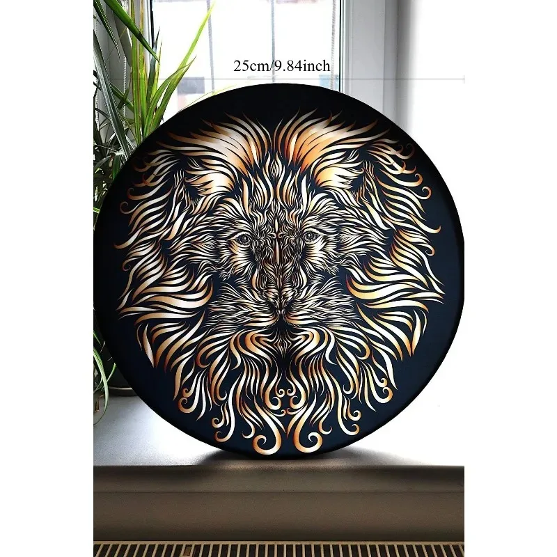 10 شجرة شامان الدف للحياة تصميم ديكور مميز نمط الأسد نمط آلة موسيقية طبل مع عصا الطبل