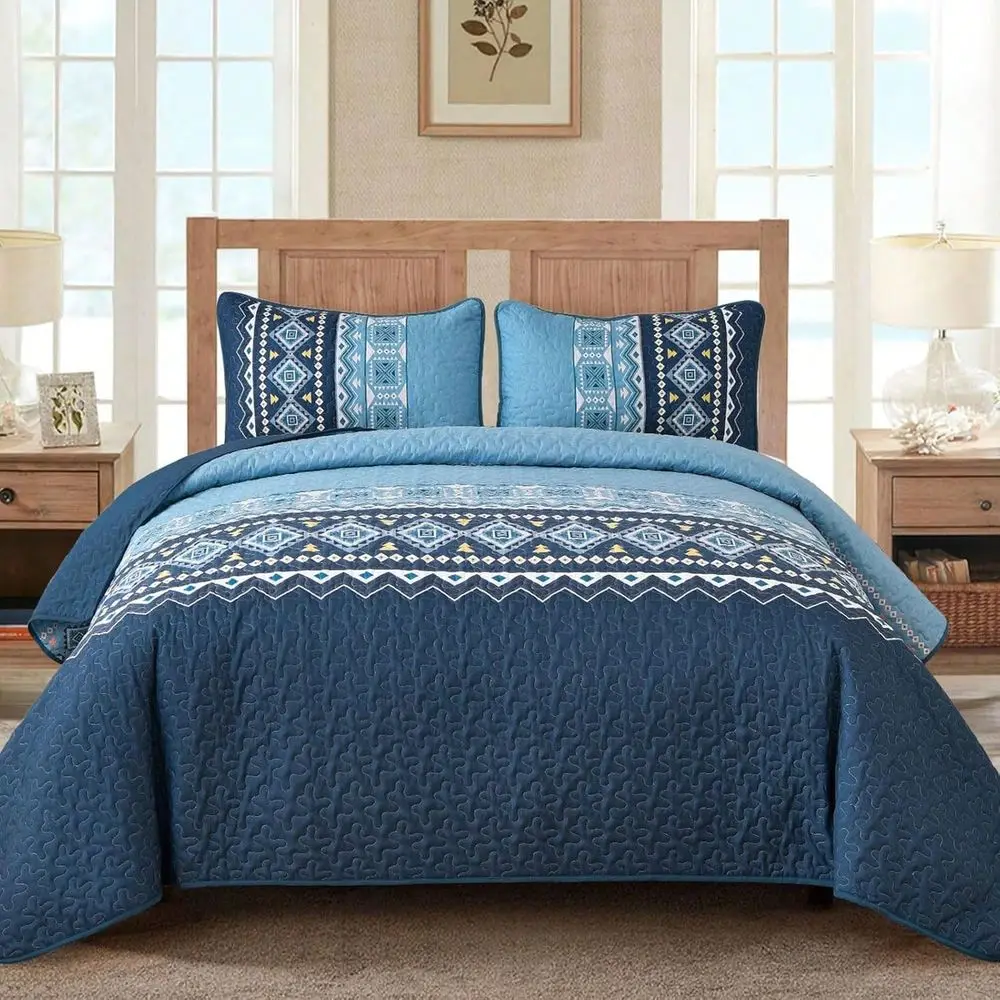 

Комплект постельного белья в полоску (оранжевый, синий, серый, фиолетовый, желтый) с покрывалом и двумя наволочками, размеры Queen, King, California King, в стиле бохо