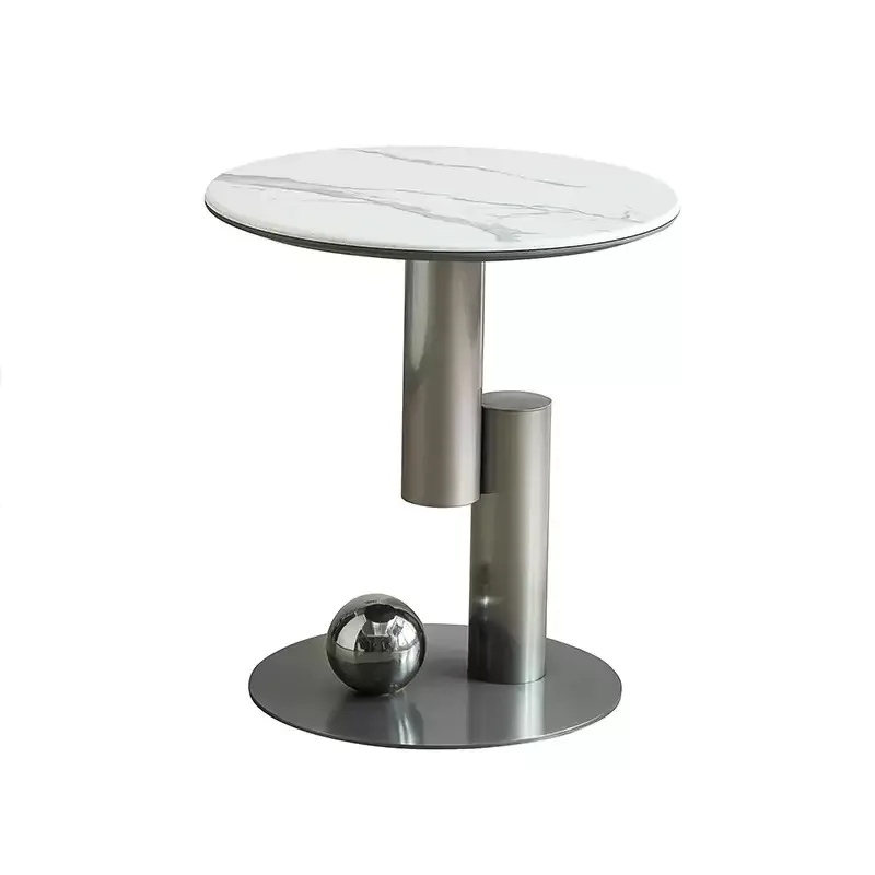 

Italian minimalist high-end round microcrystalline stone sofa edge