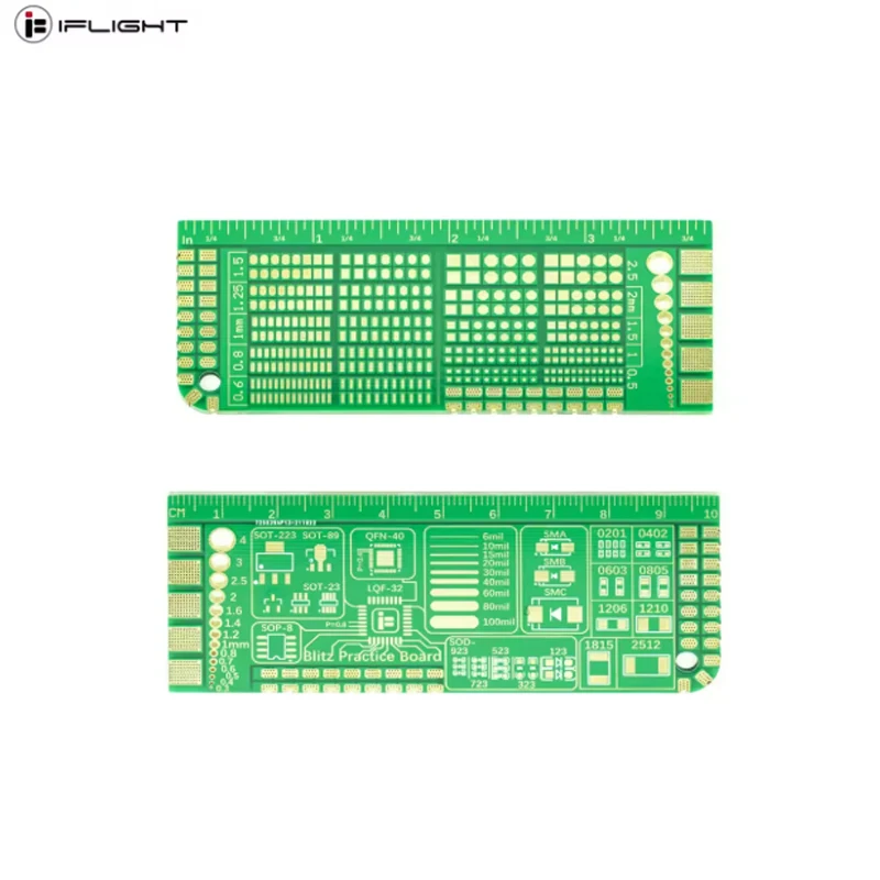 IFlight 100x40mm BLITZ PCB Practice Soldering Board for FPV Beginner New Pilots Improving Soldering Level DIY Tool