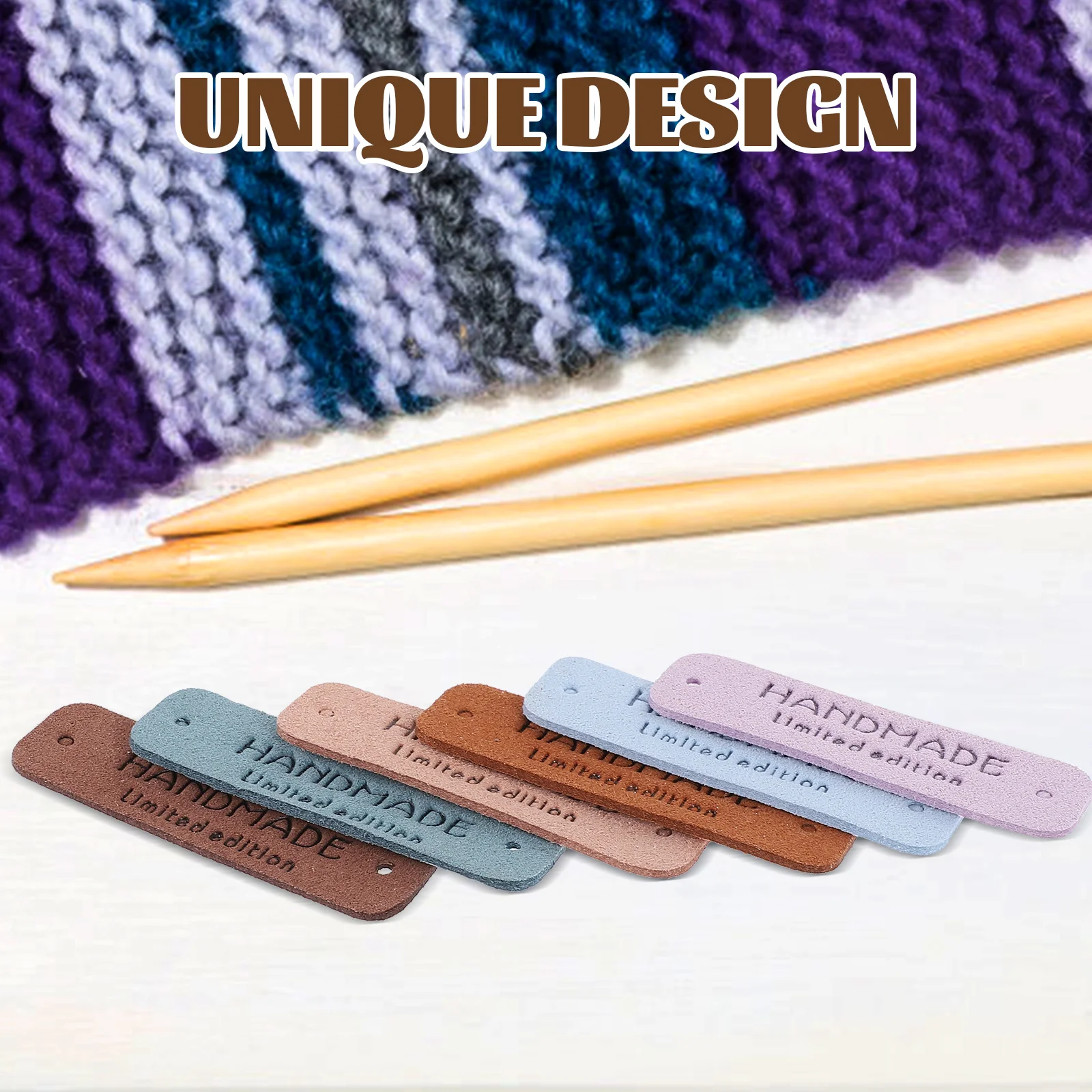 

60Pcs Alphabet Decorative Labels for Crochet Knitting Sewing Tags DIY Clothing Label Supplies for Handicrafts and