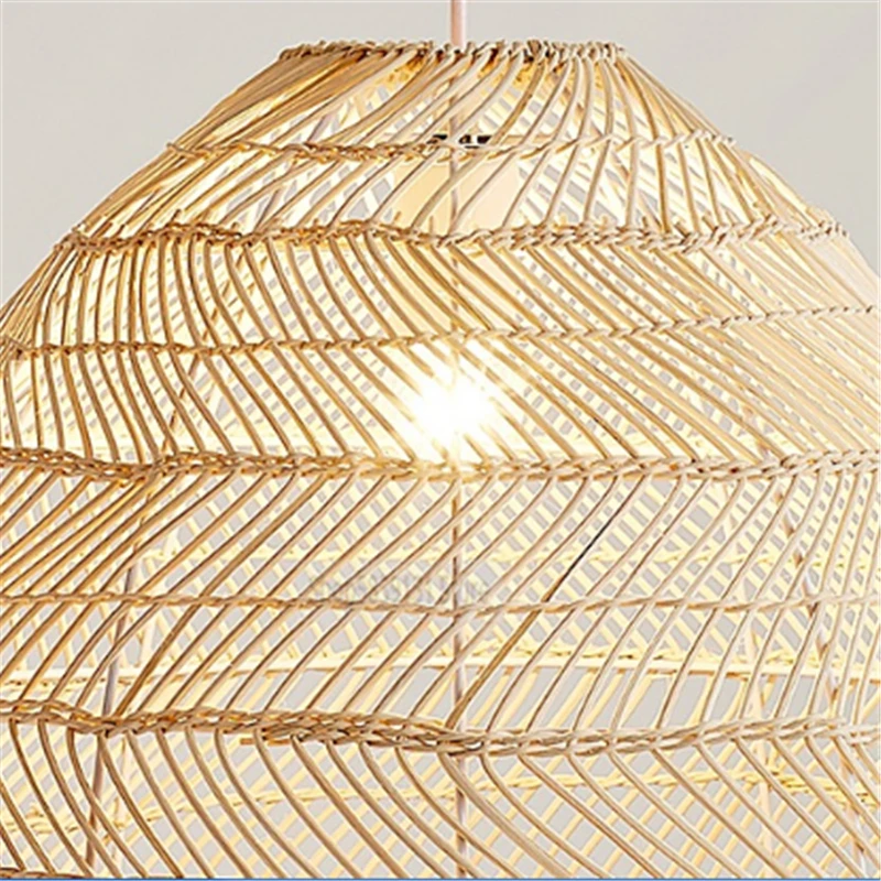 Imagem -04 - Moderno Pastoral Criativo Rattan Pingente Luzes para Sala de Estar Quarto Estilo Chinês Pendurado Lâmpadas Casa Deco Led Luminárias