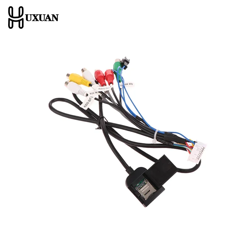 كابل راديو ستيريو للسيارة 20 دبوس التوصيل RCA الناتج AUX سلك تسخير موصل الأسلاك مع رأس المروحة للملاحة ZHANGXUN أندرويد #4