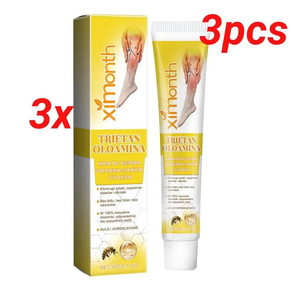 3pcs 20g Bee Varicose Veins Cream Bee Professional Treatment Gel Bee Cream New Zealand Bee Cream