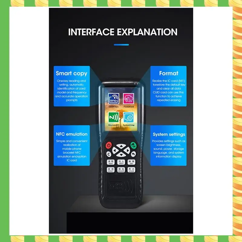 

AB53 Smart Card Reader Writer RFID Copier X100 USB Port Access Card Programmer Duplicator Copy Encrypted Keys 125Khz 13.56Mhz