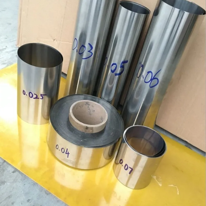 300mm Width 1Meter Stainless Steel S304 Thin Plate Sheet Foil Tape 0.03-0.15mm Thickness for Precision Machinery