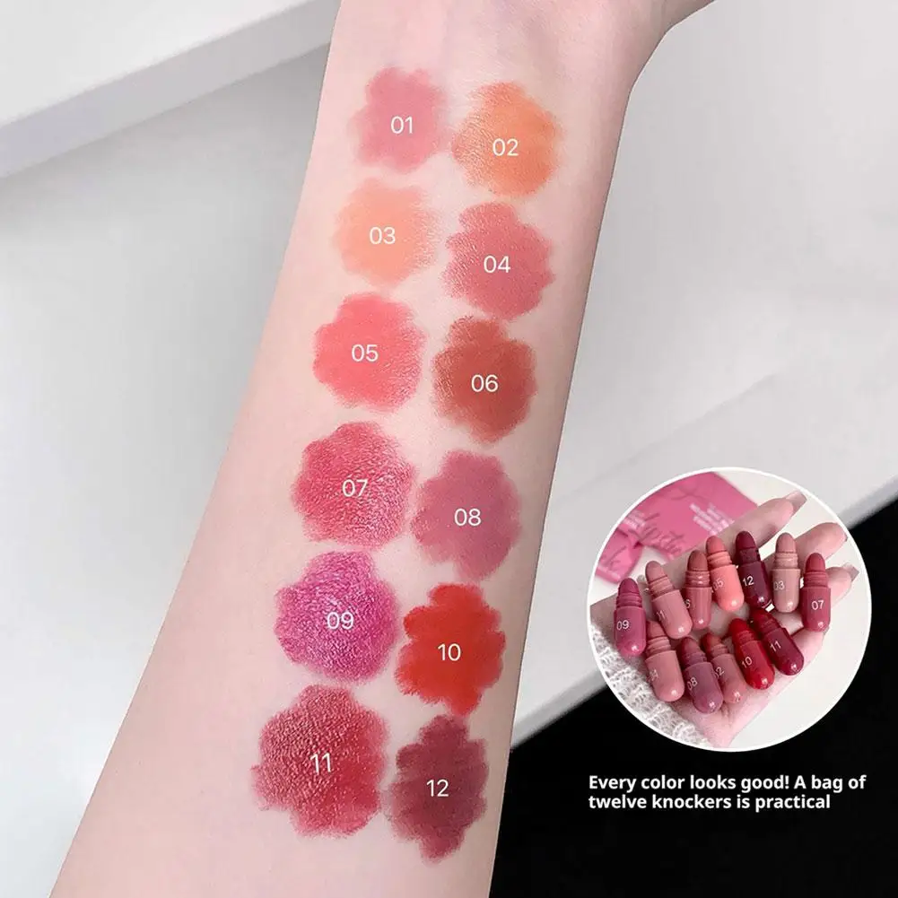 Set di balsamo per labbra opaco Magic Casa da 12 colori, di lunga durata e non sbiadisce, regalo perfetto per le donne, ideale per il festival del trucco