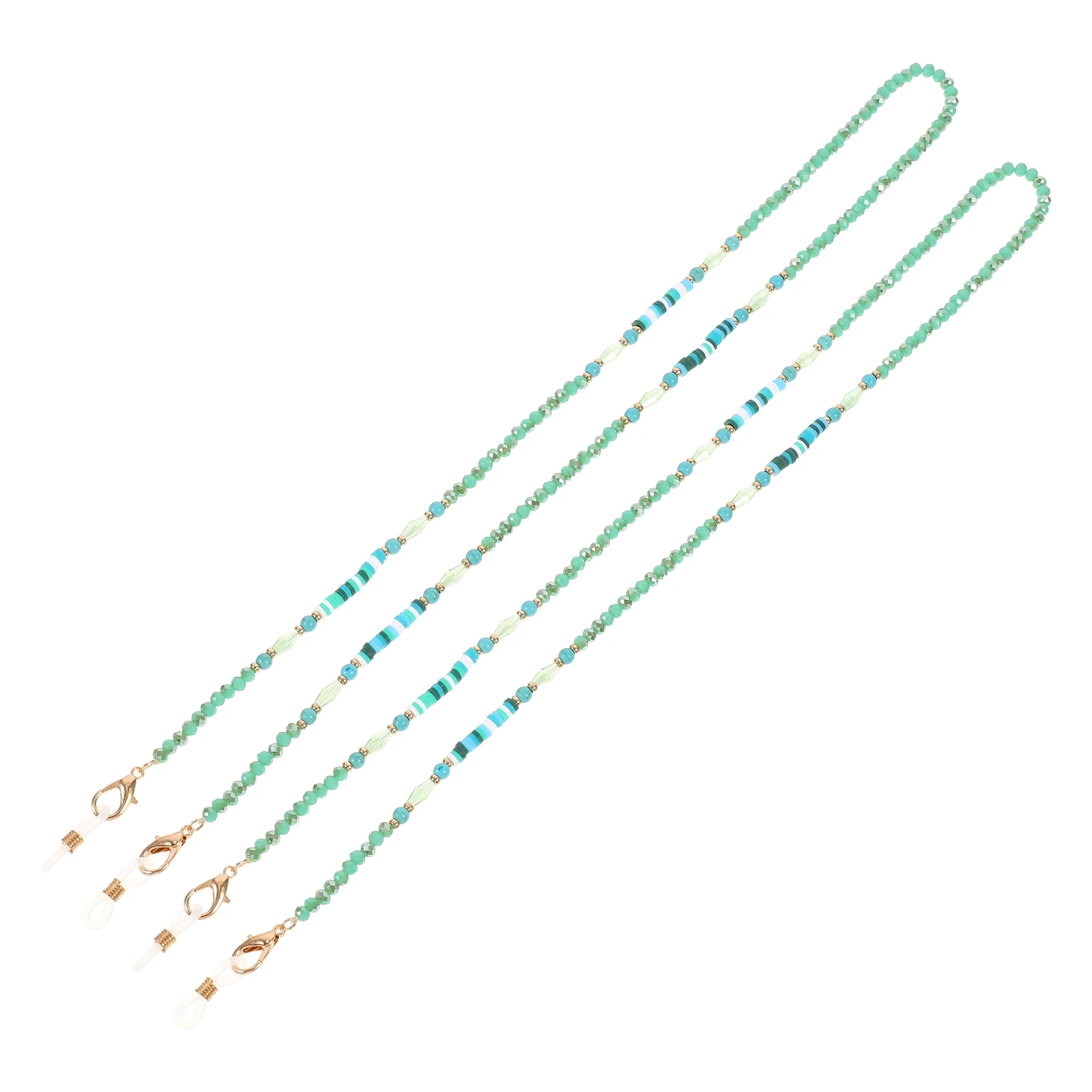 

2pcs Crystal Beads Children Eyeglass Chain Lightweight Mask Lanyard Disposable Mask Holder Glasses Strap Chic Gift Indoor