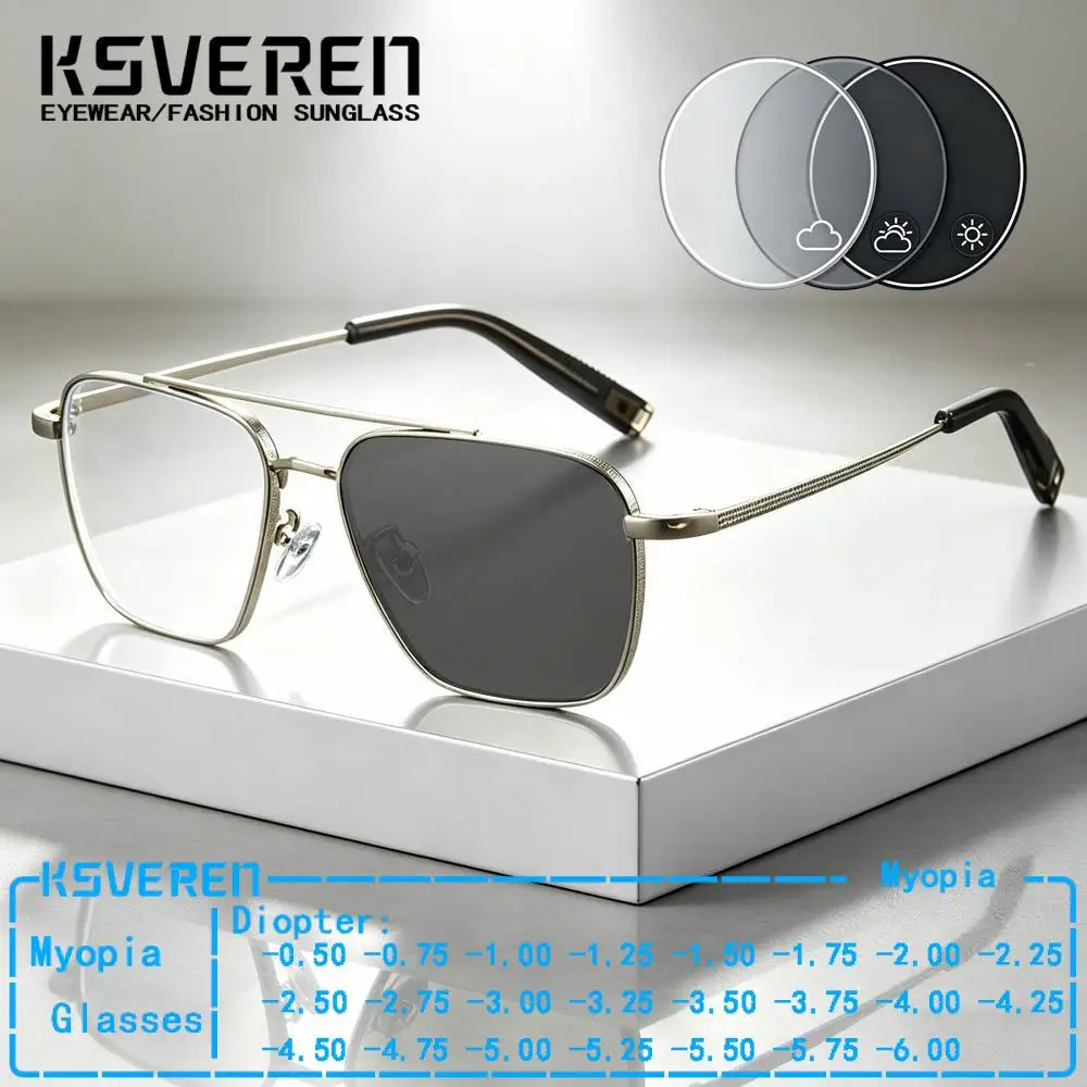 metal-pilot-frame-double-bridge-photochromic-myopia-glasses-men-women-retro-finished-prescription-optical-eyewear-sun-discolor