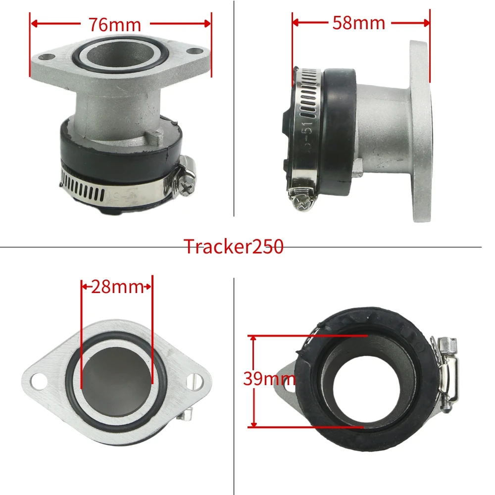 For Yamaha Wolverine Tracker250 YFM250 YFM350 YFM 350 1999-2005 Motorcycle Carburetor Intake Manifold Boot Joint