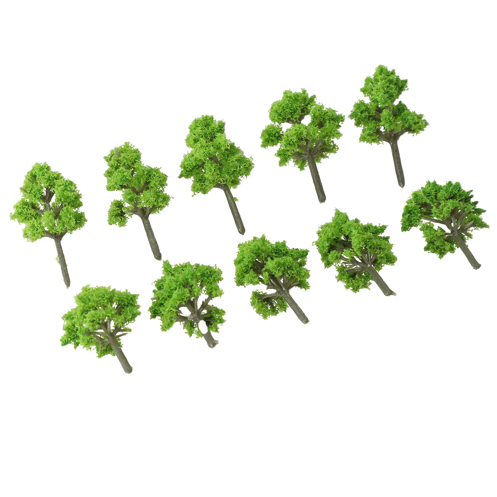 Scène modèle arbres décoration Diorama vert paysage disposition Mini bricolage en plastique chemin de fer résine 10 pièces échelle