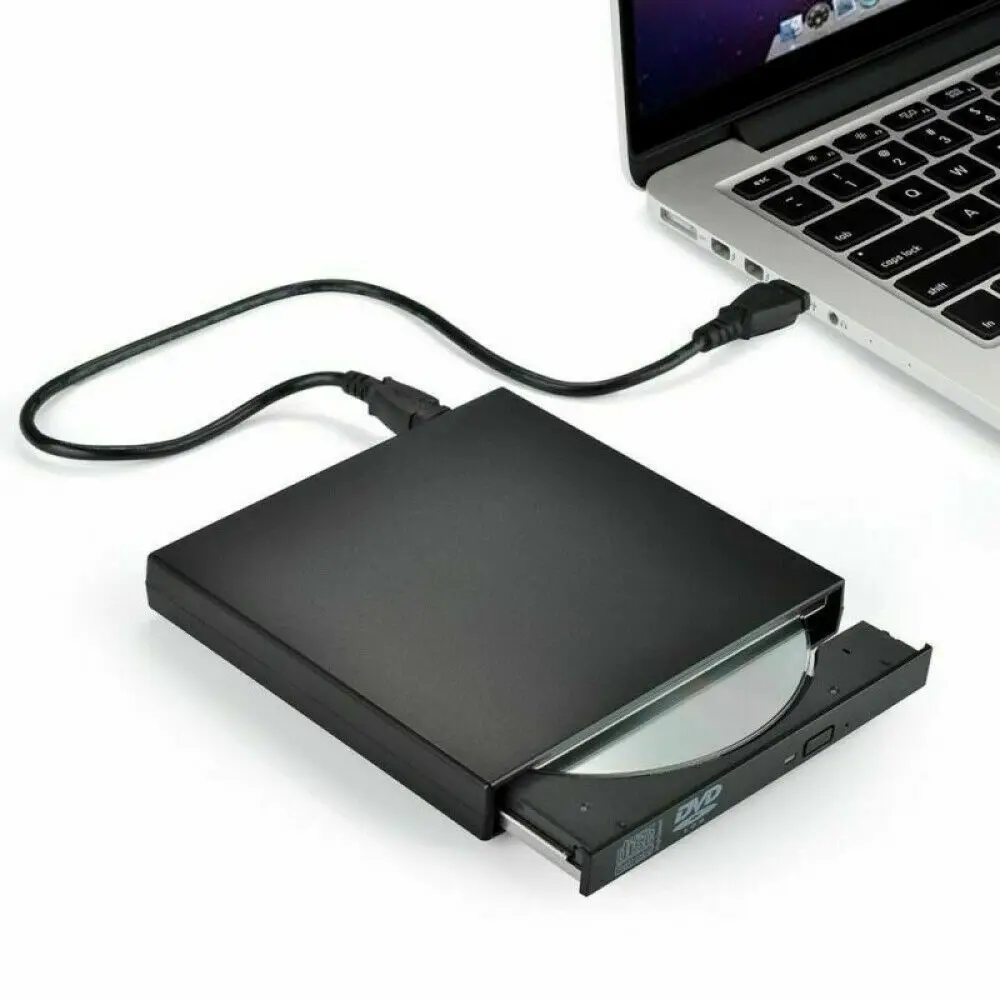 

External Cd Dvd Drive Usb 2.0 Slim Rw Optical Burner For Laptop Pc Supports Cd Dvd Vcd Playback Recorder Writer