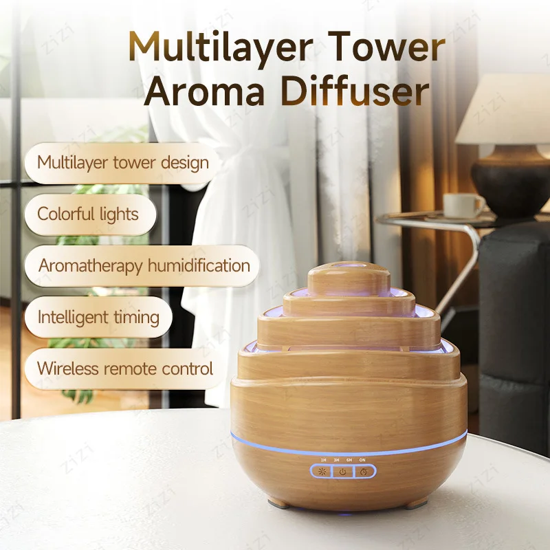 Multi Layer Tower Aromatherapy Machine, Colorful Atmosphere Lighting Atomization Humidification Aromatherapy Machine