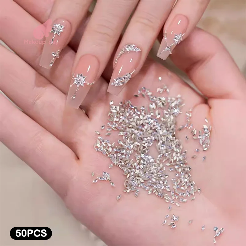 

50pcs Nail Mini Zircon Charming Sparkling Crystal Rhinestones Collection Mixed Color Luxury Manicure Decorations Accessories