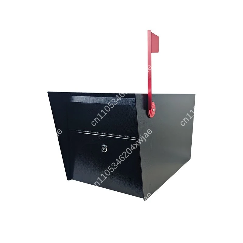 Rustic Iron Mailbox with Lock Hanging Mount Weather Resistant for Garden House